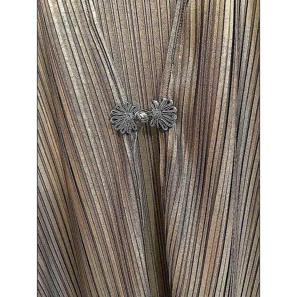 Marina Women's Long Sleeve Pleated Cardigan  Size S Round Neck good quality - Picture 2 of 5